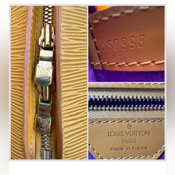 EUC LV (Pristine Interior) Epi Lussac Yellow Leather Louis Vuitton Shoulder Bag - Picture 5 of 12
